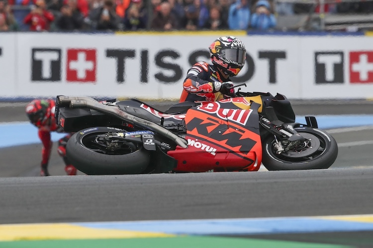 Zwei Stürze und zwei doppelte Long-lap-Strafen hinderten Enea Bastianini nicht daran, in Le Mans WM-Punkte zu holen
