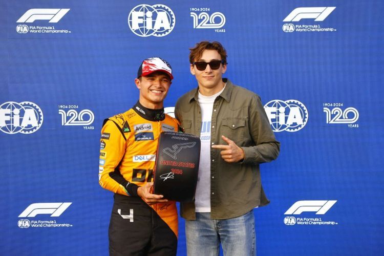 Lando Norris & Leichtathlet Armand Duplantis