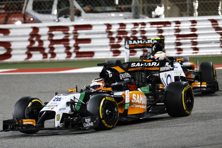 Das Force India-Duo Nico Hülkenberg und Sergio Pérez ist fast gleich schnell