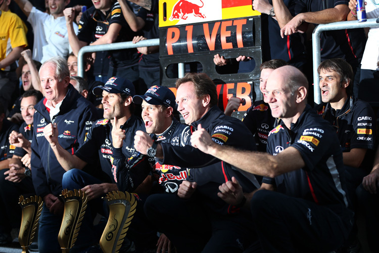 Red Bull Racing nach dem Sieg in Südkorea.