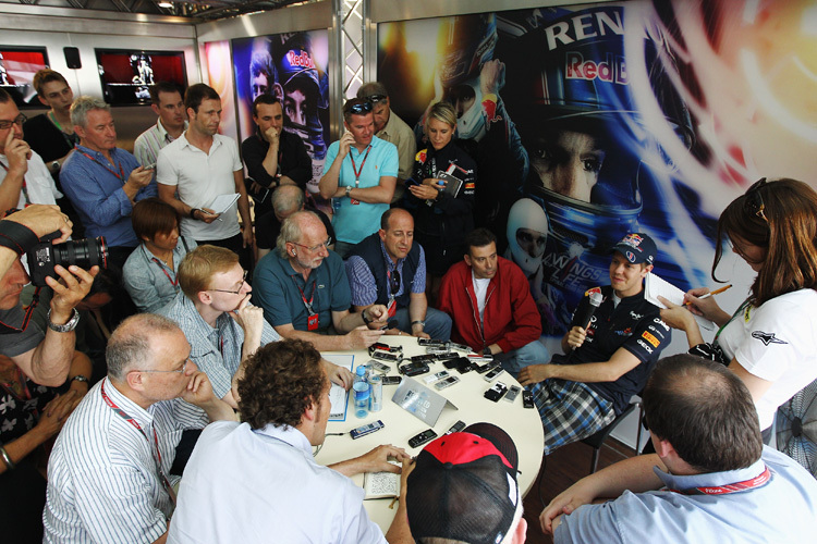 Medienrunde mit Sebastian Vettel