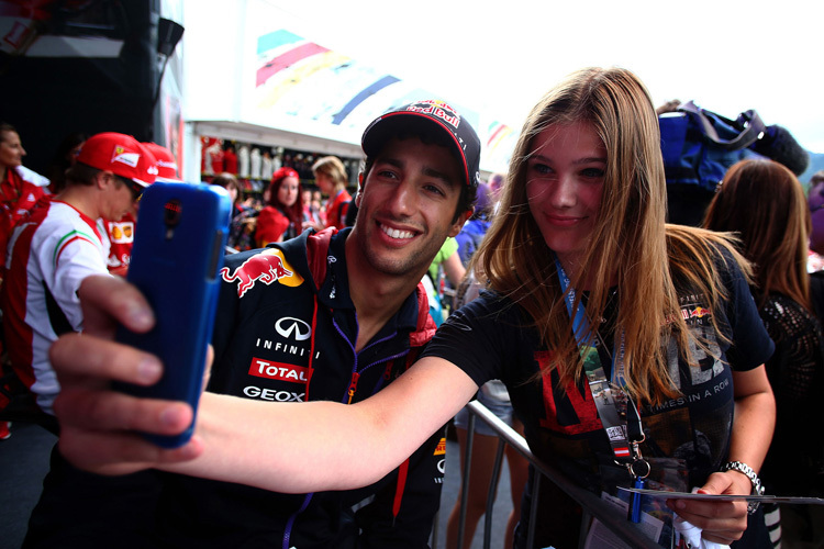 Noch rasch ein Foto mit Daniel Ricciardo