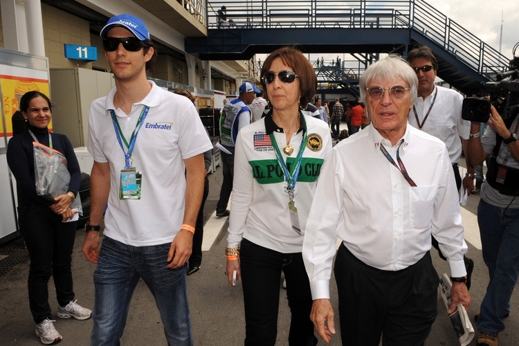 Bruno Senna (li.) und Bernie Ecclestone