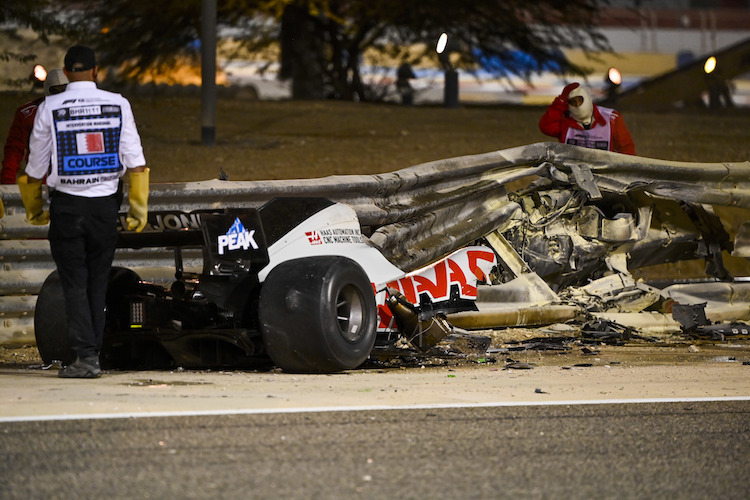Das Auto von Romain Grosjean wurde beim Feuer-Crash von 2020 auseinandergerissen – die Überreste werden bald ausgestellt