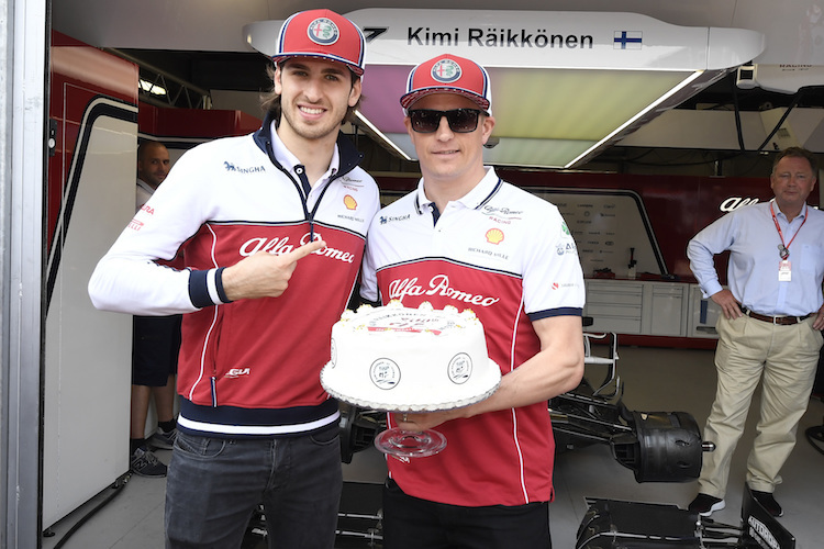 Antonio Giovinazzi und Kimi Räikkönen in Monaco 2019