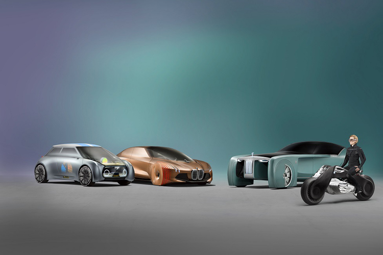 Visionäre Fahrzeuge von Mini, BMW, Rolls Royce und BMW Motorrad