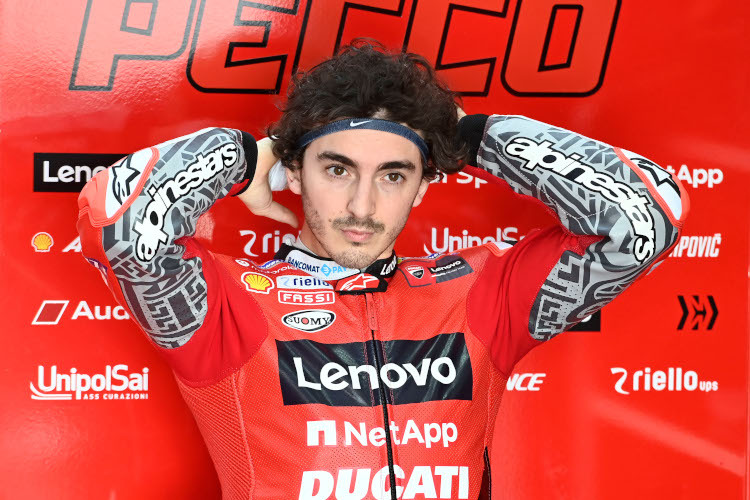 Francesco Bagnaia in der Ducati-Lenovo-Box