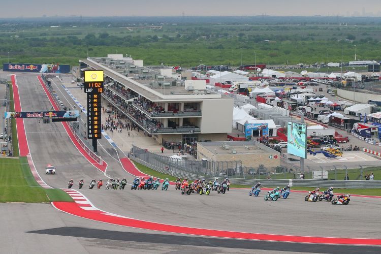 Start des Moto3-Rennens in Austin