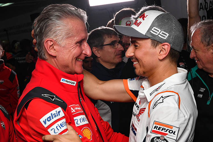 Paolo Ciabatti beim Valencia-GP 2019 mit Jorge Lorenzo