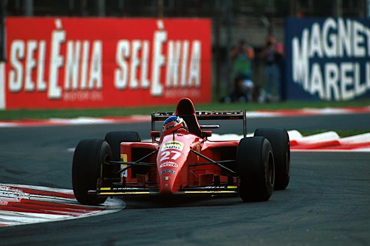 Jean Alesi mit seinem Ferrari 1995 in Monza