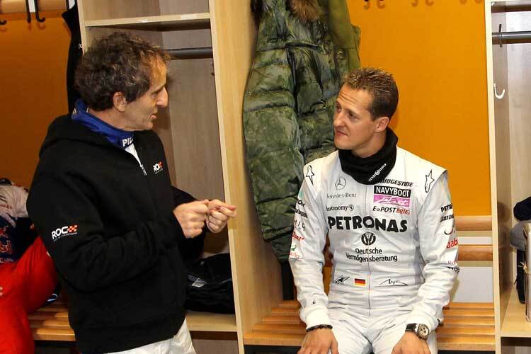 Michael Schumacher und Alain Prost sehen Ärger auf Ferrari zukommen