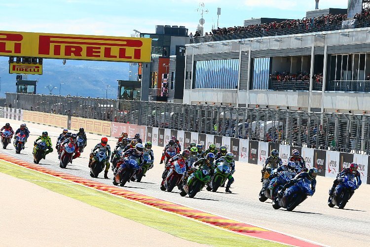 In Aragon werden bis zu 28 Supersport-Motorräder auf der Strecke sein