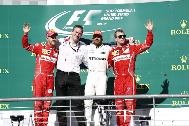 Vettel, Hamilton, Bottas