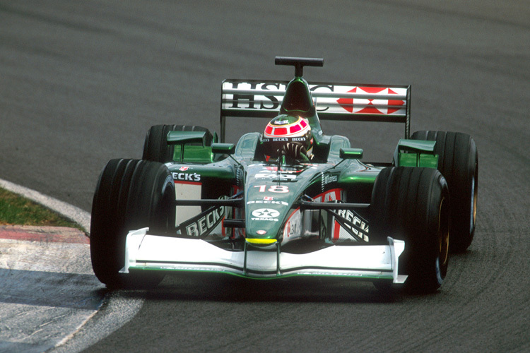 André Lotterer 2001 in Silverstone als Jaguar-Testfahrer