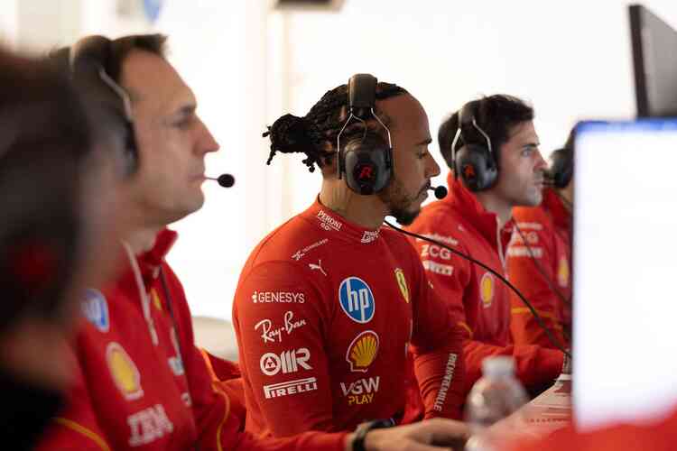 Lewis Hamilton genoss seinen ersten Tag als Ferrari-Fahrer