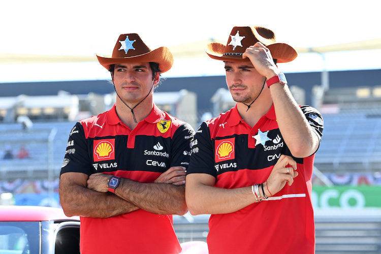 Carlos Sainz und Charles Lerclerc stimmen sich aufs GP-Wochenende in Texas ein
