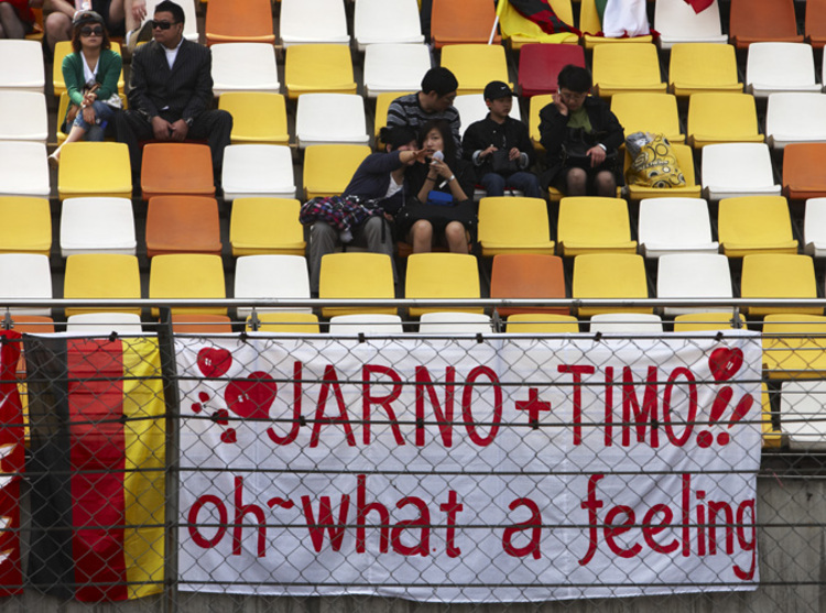 Treue Fans von Jarno Trulli und Timo Glock