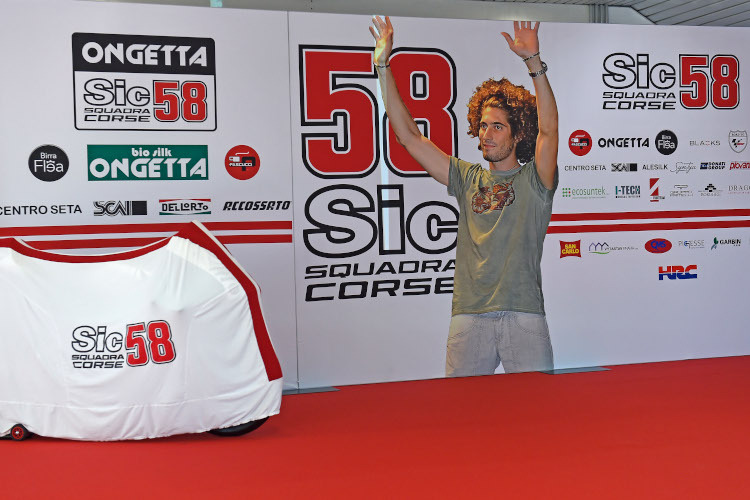 Marco Simoncelli ist bei der SIC58 Squadra Corse immer präsent