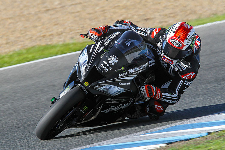 Superbike-Weltmeister Jonathan Rea beim Jerez-Test auf seiner Kawasaki