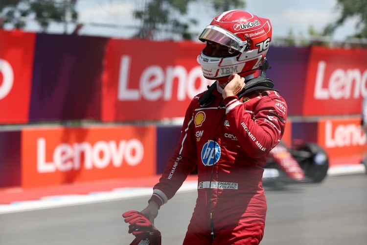 Charles Leclerc kurz nach dem Unfall
