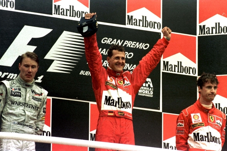 1998 siegte Schumi vor Häkkinen und Irvine.