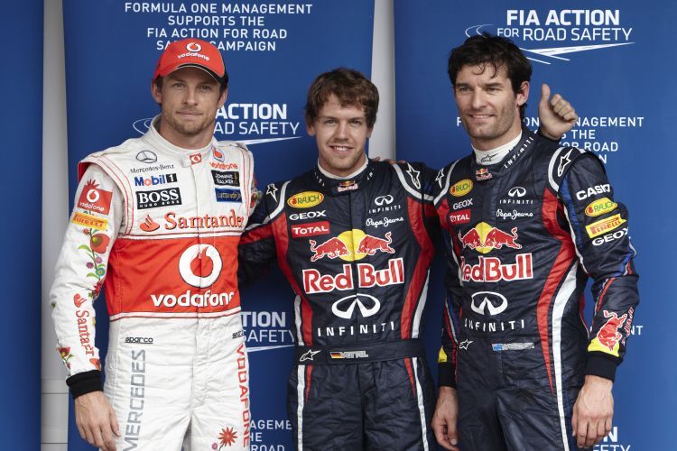 Button, Vettel & Webber