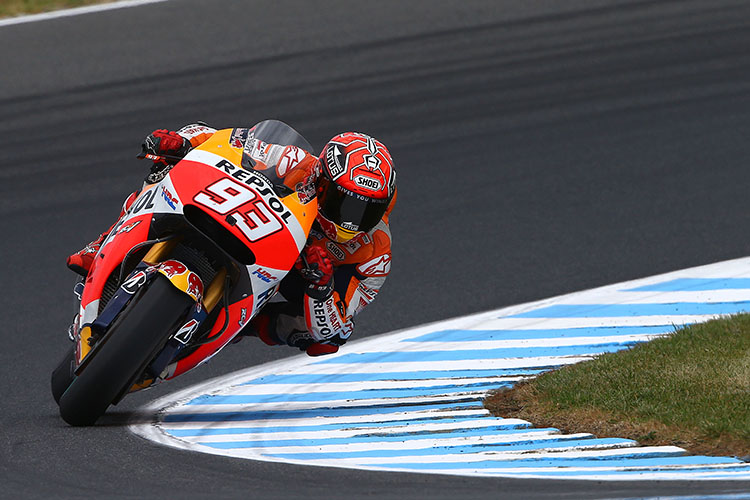 Marc Márquez besiegte Jorge Lorenzo im FP2. 