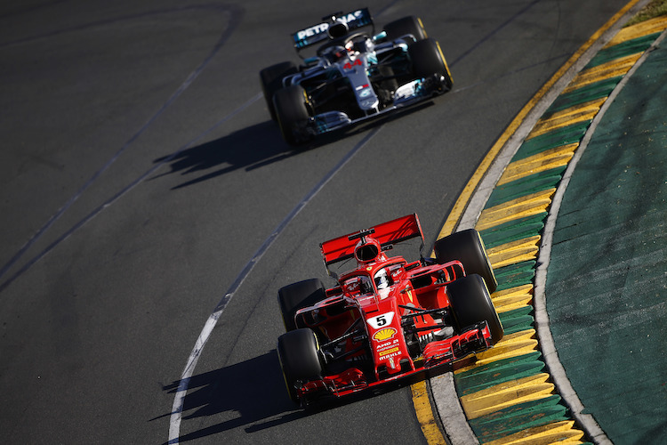 Lewis Hamilton musste sich im Melbourne-GP mit dem zweiten Platz begnügen 