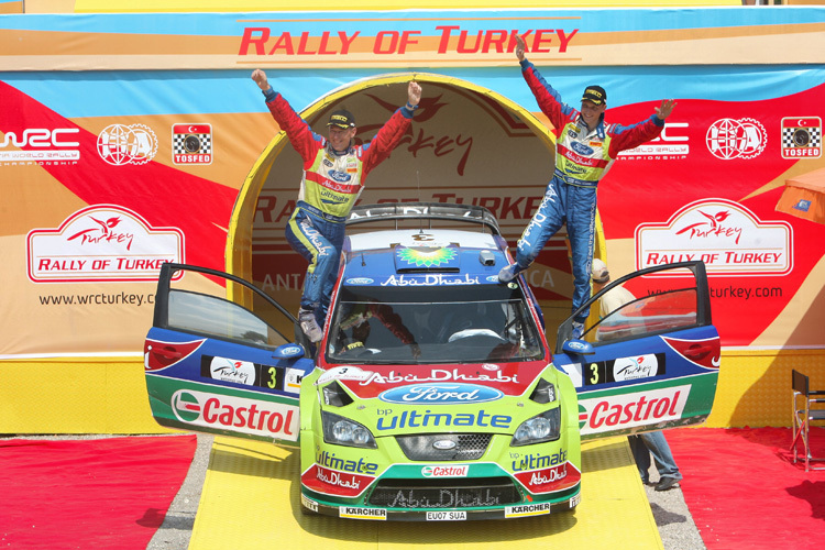 Hirvonen gewann 2008 die Rallye Türkei.