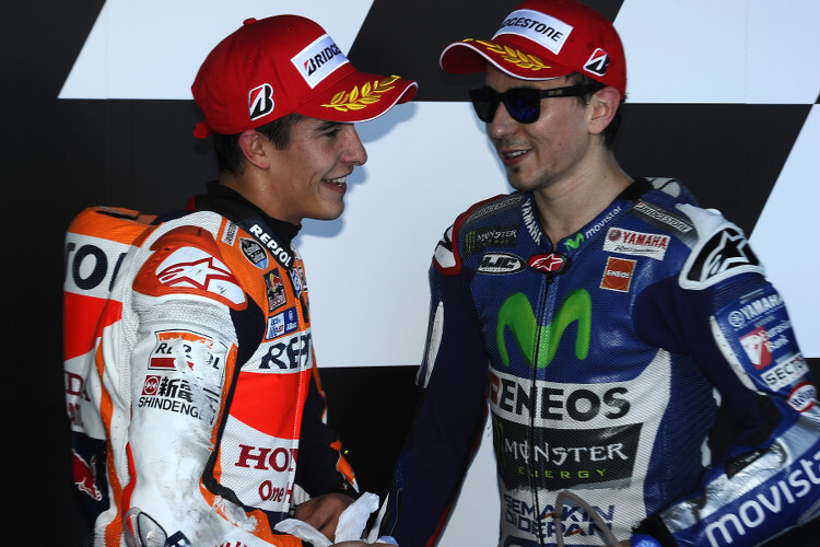 Zwei MotoGP-Weltmeister unter sich: Marc Márquez und Jorge Lorenzo