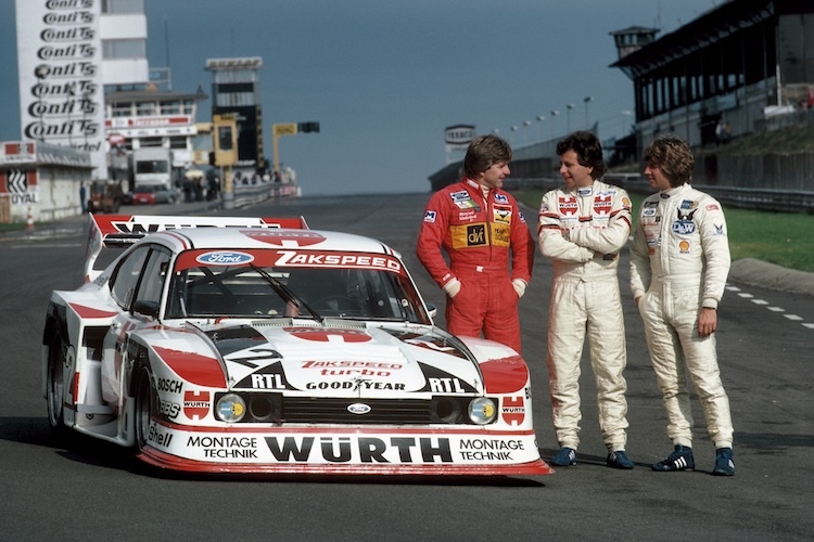 ... und Turbo Capri mit den Werksfahrern Winkelhock, Ludwig und Niedzwiedz