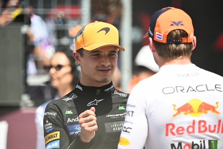 Lando Norris und Max Verstappen