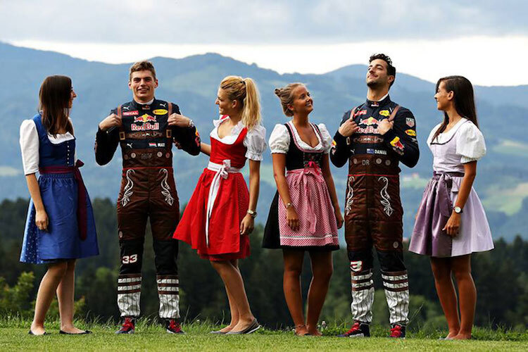 Vor zwei Jahren brachten sich Verstappen und Ricciardo ein wenig in Österreich-Stimmung
