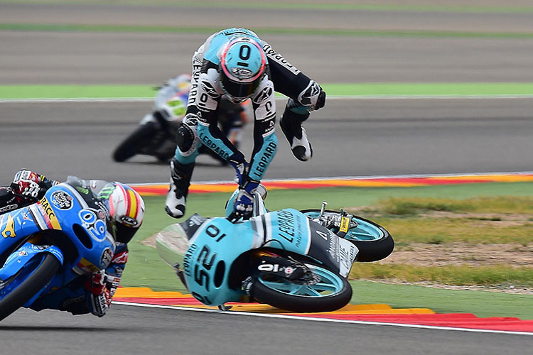 Moto3-Weltmeister Danny Kent flog in Aragón von seiner Honda