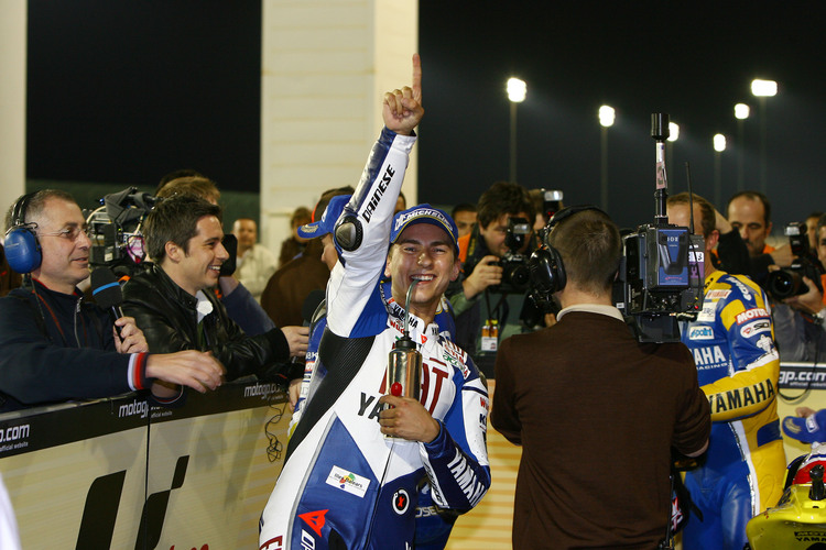 Jorge Lorenzo glänzte in seinem ersten Rennen in der Königsklasse mit einem Platz auf dem Podium