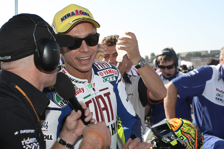 Rossi (re.) zu Mamola: «Fahre kein Superbike»