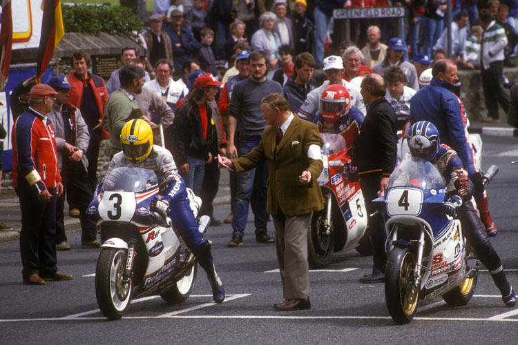 Bei der Isle of Man TT war Joey Dunlop (3) der Star