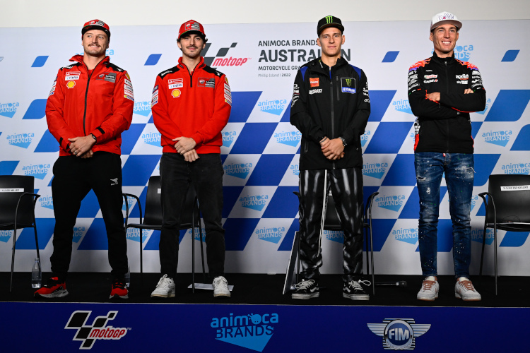 Vier der Top-5 vor dem Australien-GP: Miller, Bagnaia, Quartararo und Aleix Espargaró