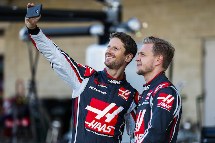 Romain Grosjean und Kevin Magnussen 2018 in Austin