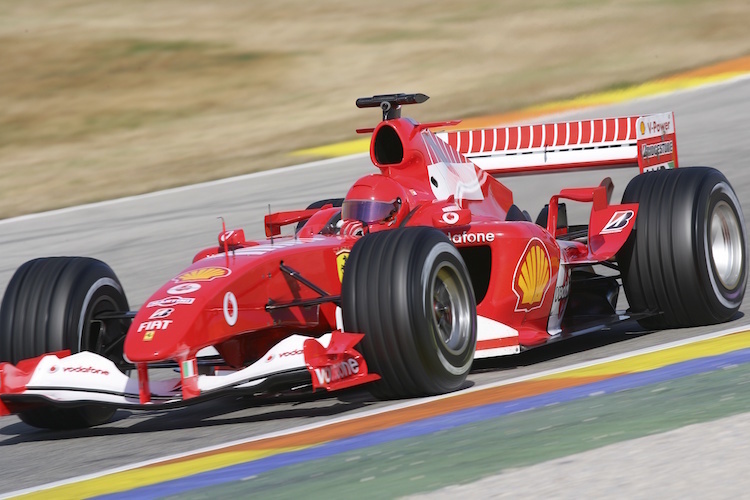 Valentino Rossi 2006 in Valencia mit dem Formel-1-Ferrari