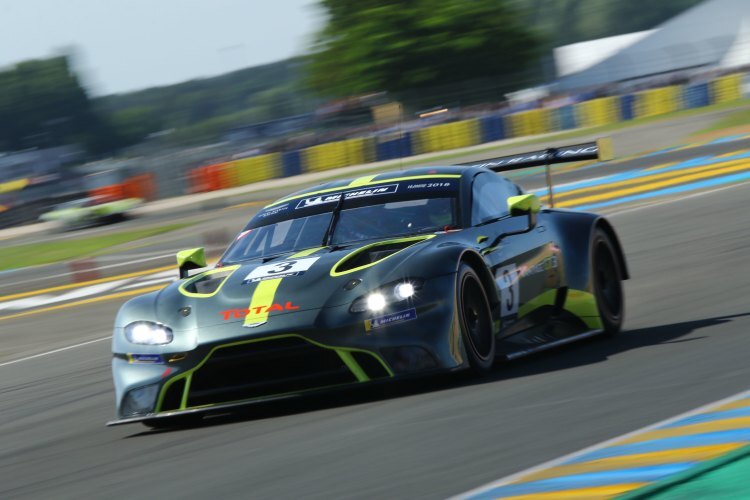 Ein Entwicklungsmodell des Aston Martin Vantage GT3 gab es im Juni 2018 bereits in Le Mans zu sehen