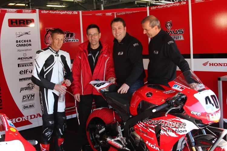 Chris Burns und sein Team Holzhauer Racing Promotion. 