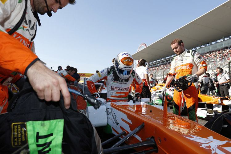 Die Probleme begannen für Adrian Sutil schon vor dem GP-Start