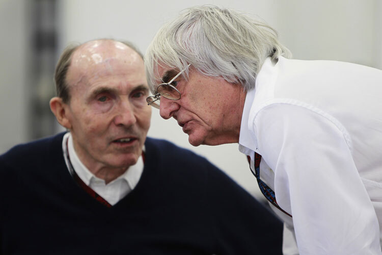 Frank Williams und Bernie Ecclestone, zwei Ikonen der Formel 1