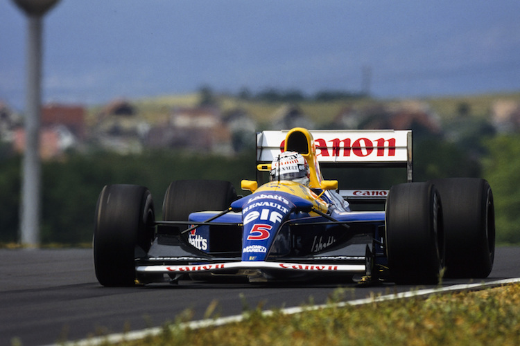 Red Five: Nigel Mansell mit seinem Williams 1992 auf dem Hungaroring