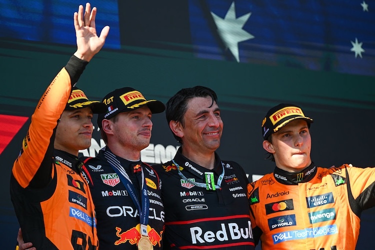 Norris, Verstappen, Piastri