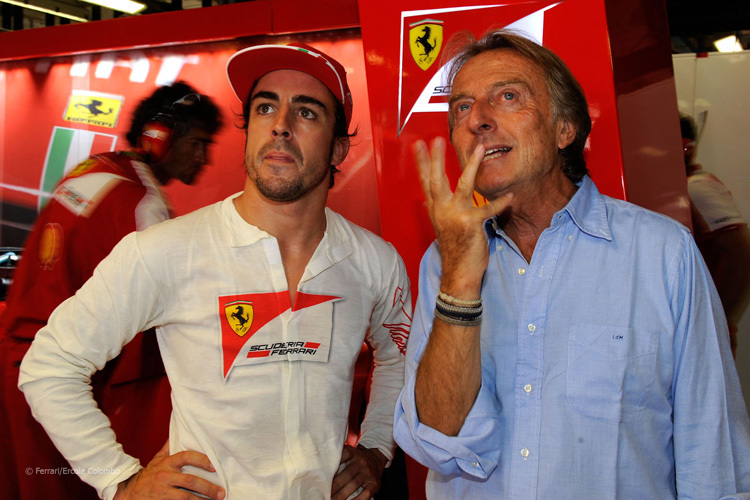 Fernando Alonso mit Ferrari-Chef Luca Montezemolo