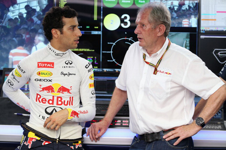 Daniel Ricciardo mit Dr. Helmut Marko
