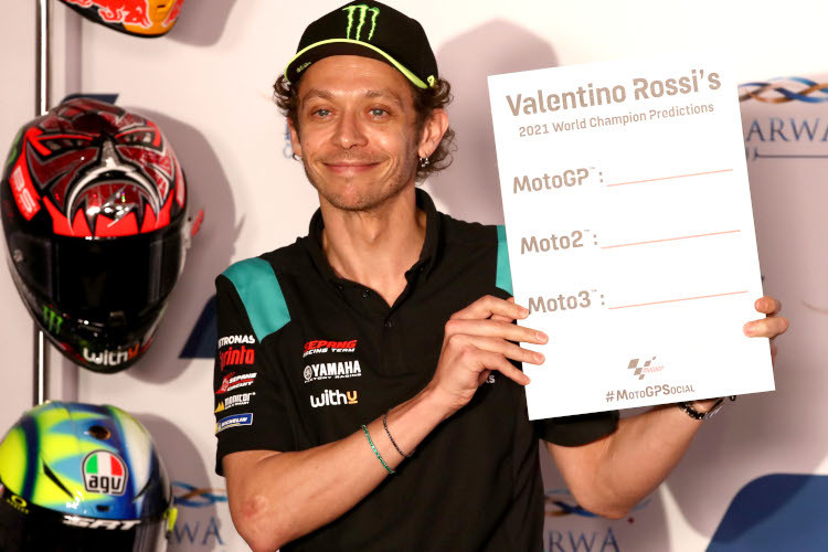 Valentino Rossi bei der ersten Pressekonferenz der Saison 2021