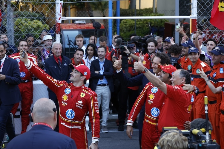 Ferrari-Teamchef Fred Vasseur freute sich über Charles Leclercs Sieg und den dritten Platz von Carlos Sainz